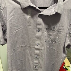 Travis Mathew Light Gray Casual Button Down Shirt
